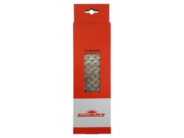 Sunrace ketting 9 speed cnm 94 grijs 116 schakels met sluiting