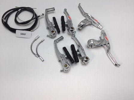 remmenset v brake compleet met grepen en kabels